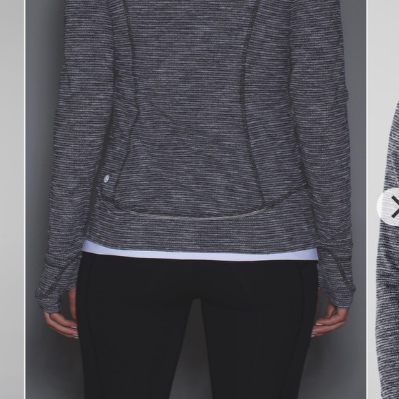 Lululemon Think Fast Pullover Coco Pique Black / Black - Picture 12 of 16